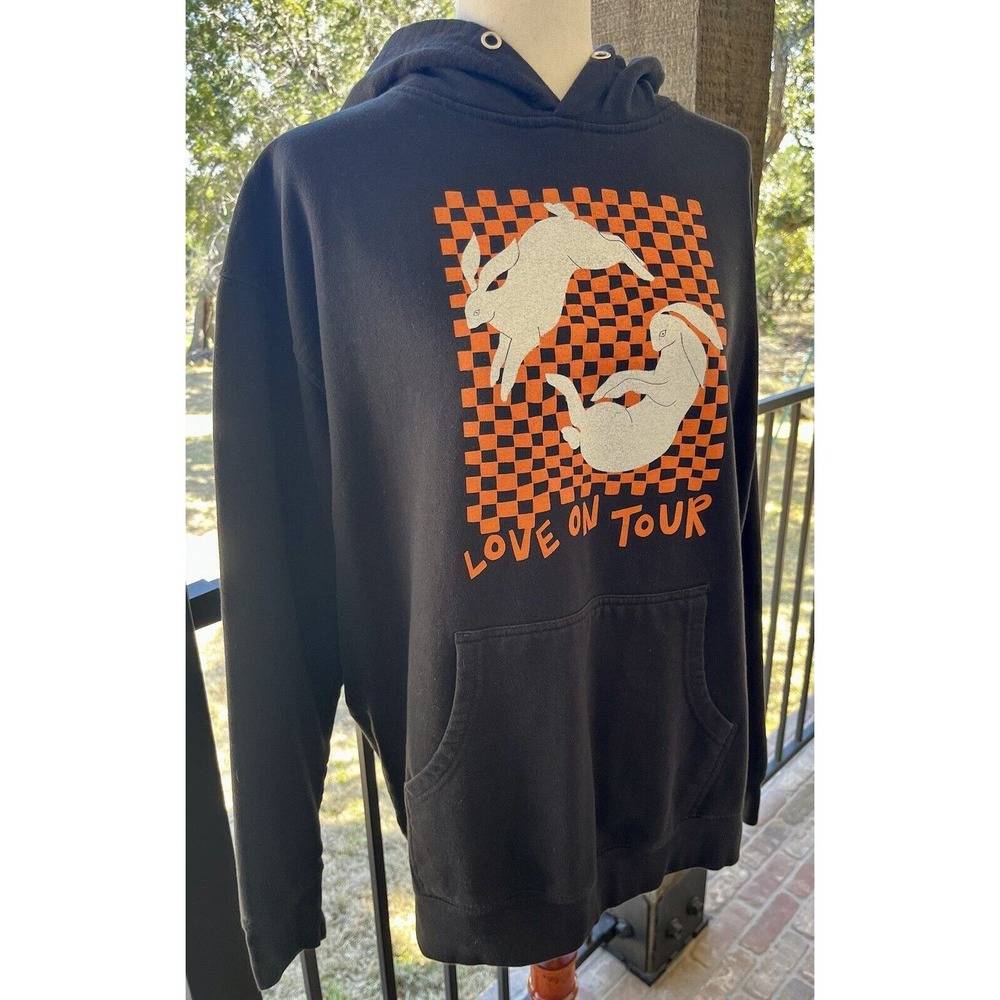 Harry Styles Love On Tour Official Long Sleeve Hoodie Sweatshirt XL Black - Picture 3 of 7